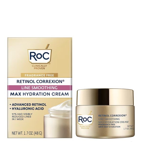 RoC- Retinol Correxion Line Smoothing Max Hydration Cream 1.7oz / 48g - Picture 1 of 9